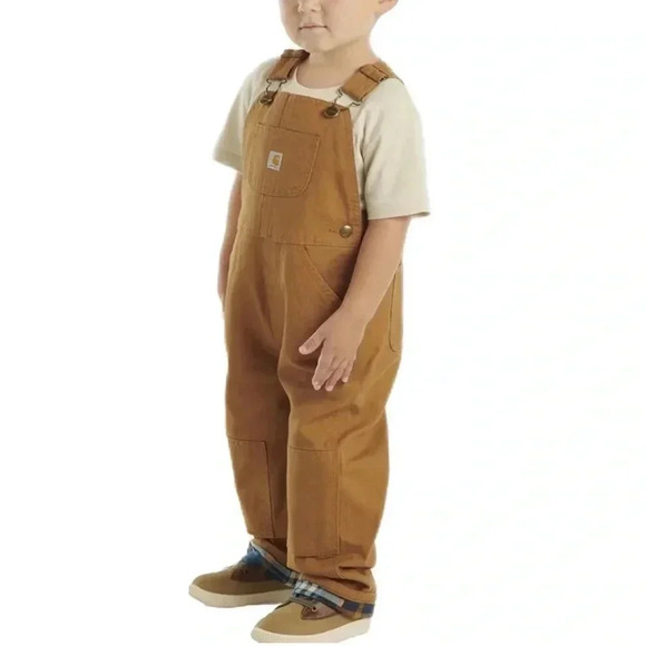 CARHARTT Boys’Canvas Overall flannel lined - Picture 11 of 13